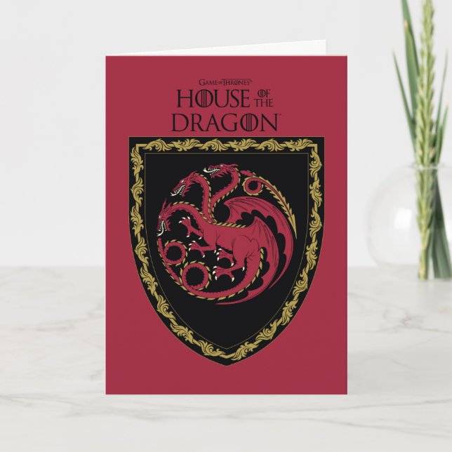 Tarjeta CASA DEL DRAGÓN | Escudo de House Targaryen (Anverso)