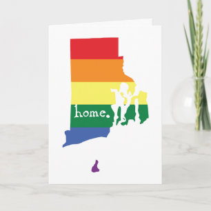 Tarjeta Casa del Orgullo Gay Isla Rhode