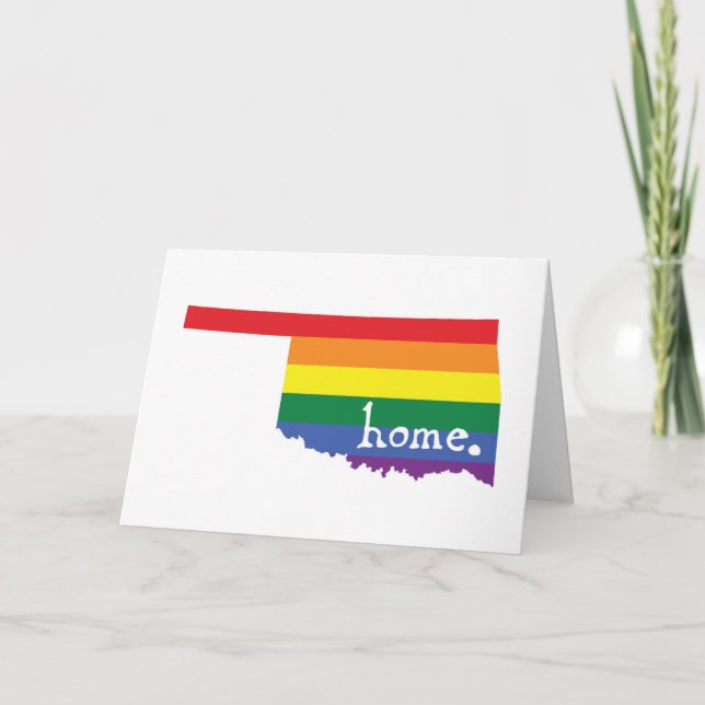 Tarjeta Casa del Orgullo Gay| Oklahoma (Anverso)