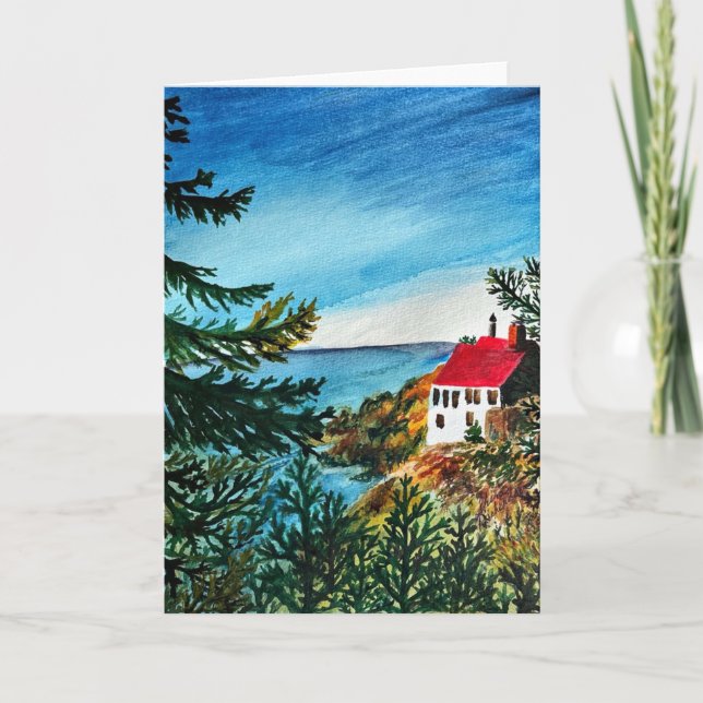 Tarjeta Casa en Oregón a pie de playa (Anverso)