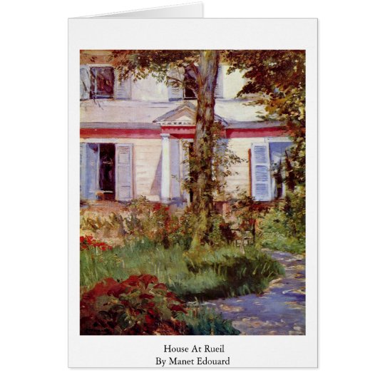 Tarjeta Casa en Rueil de Manet Eduardo