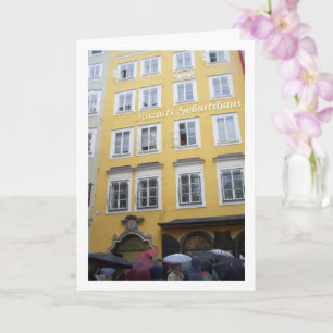 Tarjeta Casa natal de Mozart, Austria,