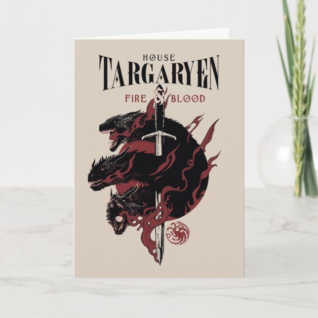 Tarjeta Casa Targaryen - Fuego y Sangre (Anverso)