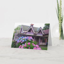 Tarjeta Casa victoriana morada - Viñedo de Martha