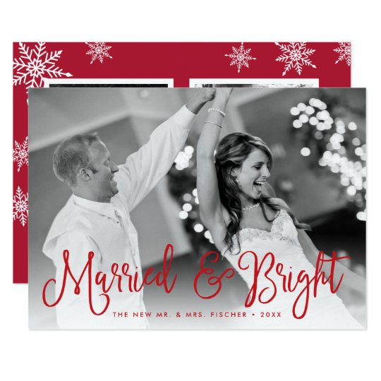 Tarjeta casada y brillante de la foto del día de invitación 12,7 x 17,8 cm