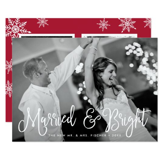 Tarjeta casada y brillante de la foto del día de invitación 12,7 x 17,8 cm