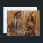 Tarjeta casada y de cerezo<br><div class="desc">Casada y Feliz: Una tarjeta que se siente como un recuerdo La risa era real. El momento se descifró. Esta tarjeta no sólo dice "nos casamos"—muestra cómo se ve la alegría cuando es tuya. Nuestra tarjeta postal para fotos casadas y merry está diseñada para parejas que quieren compartir más que...</div>