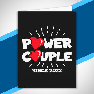 Tarjeta Casado 2022 - Pareja eléctrica - Aniversario Boda