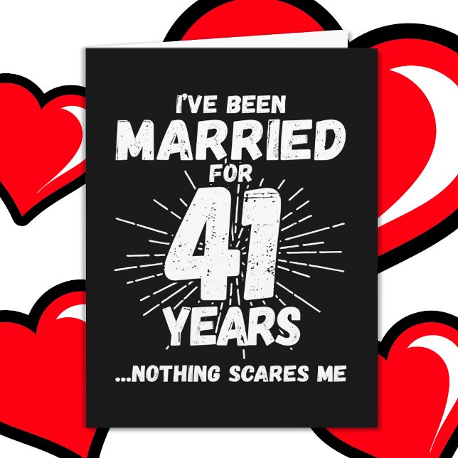 Tarjeta Casado 41 años de curioso 41° aniversario Boda (Subido por el creador)