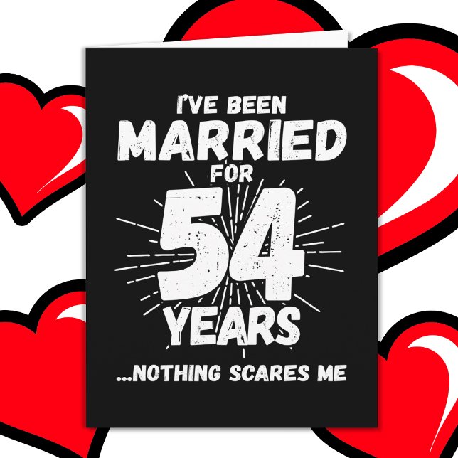 Tarjeta Casado 54 años, curioso 54 años de Boda (Subido por el creador)