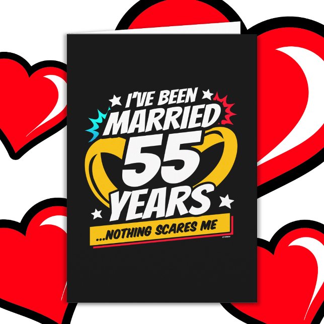 Tarjeta Casado 55 años, curioso 55 años de Boda (Subido por el creador)