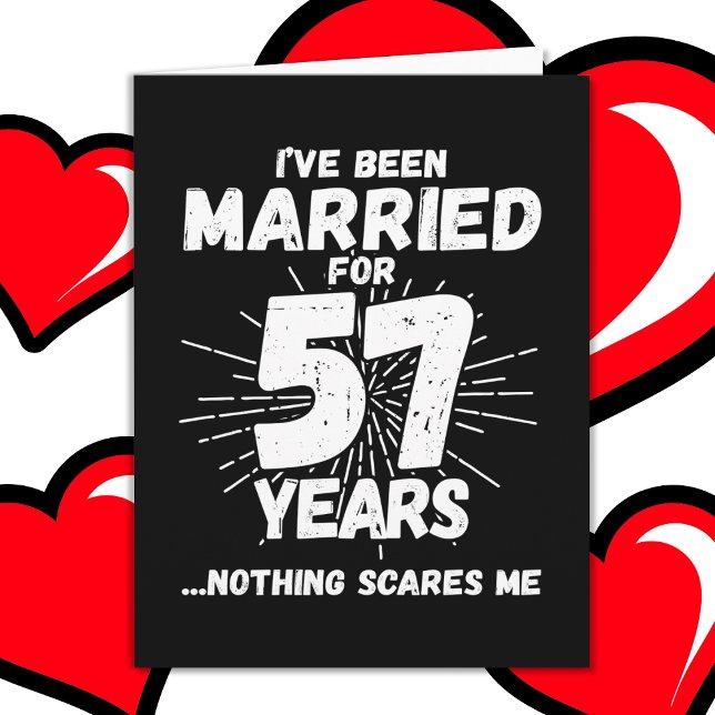 Tarjeta Casado 57 años, curioso 57 años de Boda (Subido por el creador)