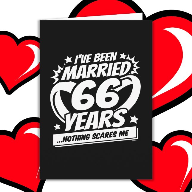 Tarjeta Casado 66 años Gracioso 66º aniversario Boda (Subido por el creador)