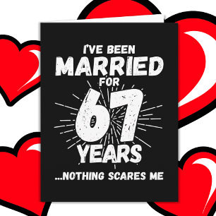 Tarjeta Casado 67 años Gracioso 67° aniversario Boda