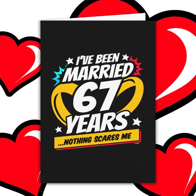 Tarjeta Casado 67 años Gracioso 67° aniversario Boda (Subido por el creador)