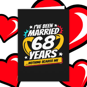 Tarjeta Casado 68 años Gracioso 68º aniversario Boda