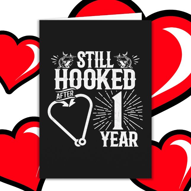 Tarjeta Casados 1 Año Pescando Divertido 1er Aniversario (Subido por el creador)