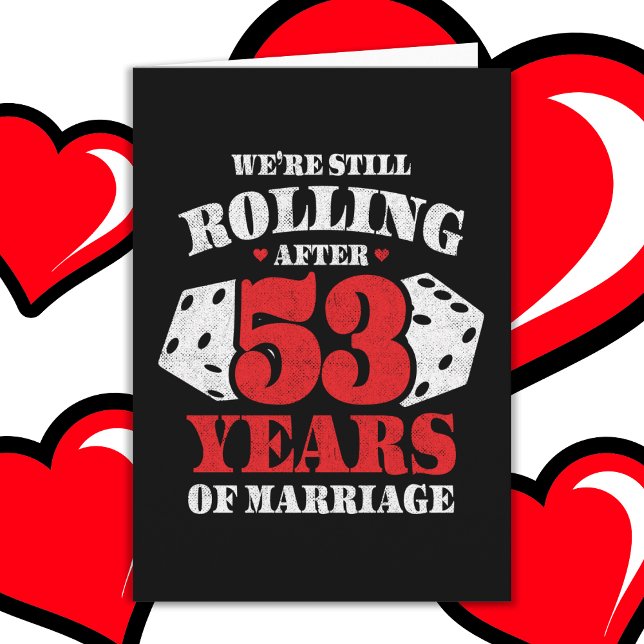 Tarjeta Casados 53 Años Divertido 53 Aniversario de Boda (Subido por el creador)