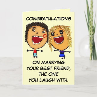 Tarjeta Casar a tu mejor amigo Personalizado