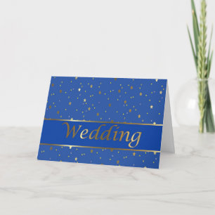 Tarjeta Casar las estrellas del oro de la enhorabuena en