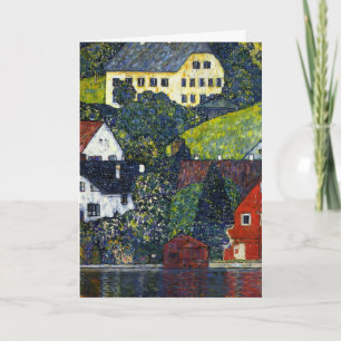 Tarjeta Casas antiguas de Gustav Klimt Unterach Attersee A