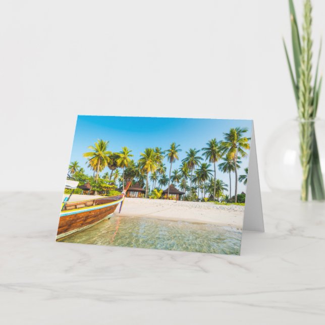Tarjeta Casas de planta baja en la playa el | Ko Mook, (Anverso)