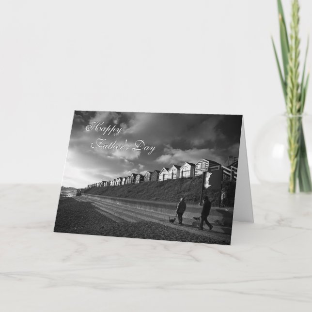 Tarjeta Casas de playa - Arte fino del Día del Padre - Pes (Anverso)