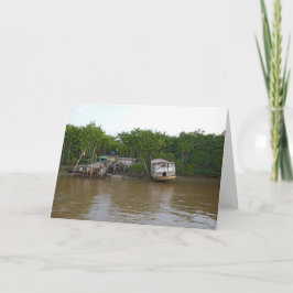 Tarjeta Casas del zanco en el río Amazonas