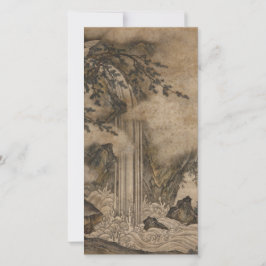 Tarjeta Cascada (arte paisajístico japonés) (Kano Motonobu