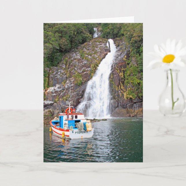 Tarjeta Cascada de barco y cascada, Chile (Planta pequeña)
