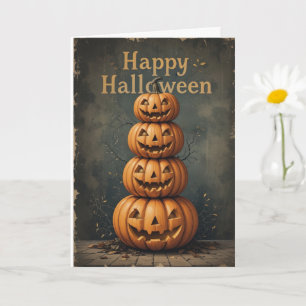 Tarjeta Cascada de calabaza rusa Halloween Cascada de gran