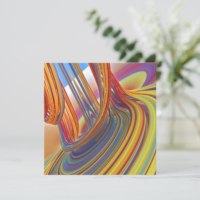 Tarjeta Cascada de color (Anverso de pie)