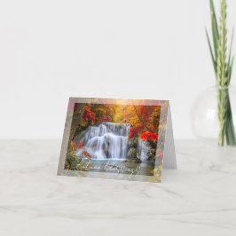 Tarjeta Cascada de otoño con texto personalizado