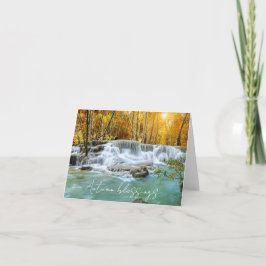 Tarjeta Cascada de otoño con texto personalizado