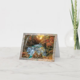 Tarjeta Cascada de otoño con texto personalizado