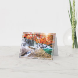 Tarjeta Cascada de otoño con texto personalizado