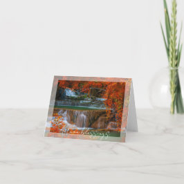 Tarjeta Cascada de otoño con texto personalizado
