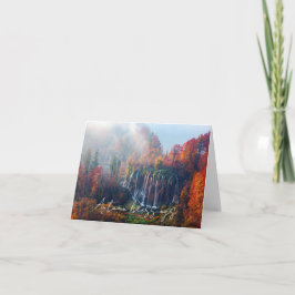 Tarjeta Cascada de otoño con texto personalizado