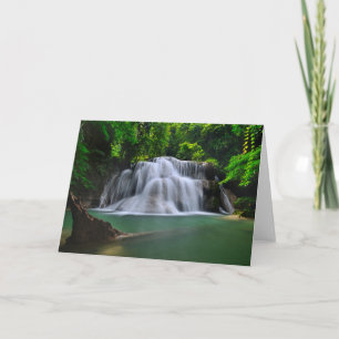 Tarjeta Cascada el Kanchanaburi, Tailandia de Erawan