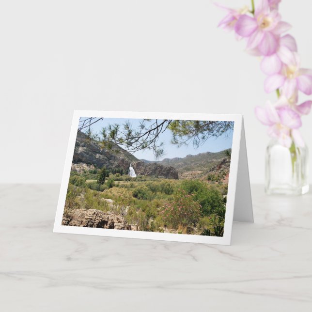 Tarjeta Cascada en Domeño Viejo, Valencia, España (Orquídea)