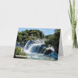 Tarjeta Cascada en el Parque Nacional Krka - Dalmatia, Cro