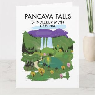 Tarjeta Cascada Pancava Špindlerův Mlýn, Chequia publicaci
