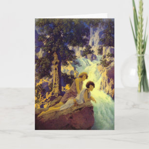 Tarjeta "Cascada", por Maxfield Parrish
