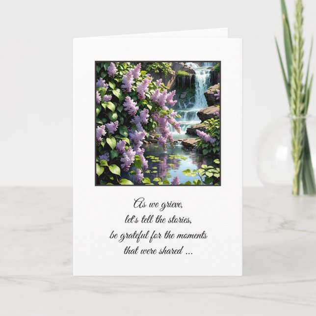 Tarjeta Cascadas y Lilacs por solidaridad (Anverso)