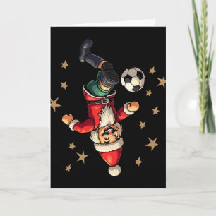Tarjeta Cascanueces Jugando Fútbol Navidad Navidad Niños 