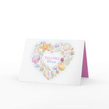 Cáscaras de mar acuarela arte de la carta del Día 