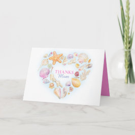 Tarjeta Cáscaras de mar acuarela arte de la carta del Día