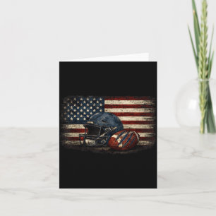 Tarjeta Casco de fútbol americano bandera americana 4 de j