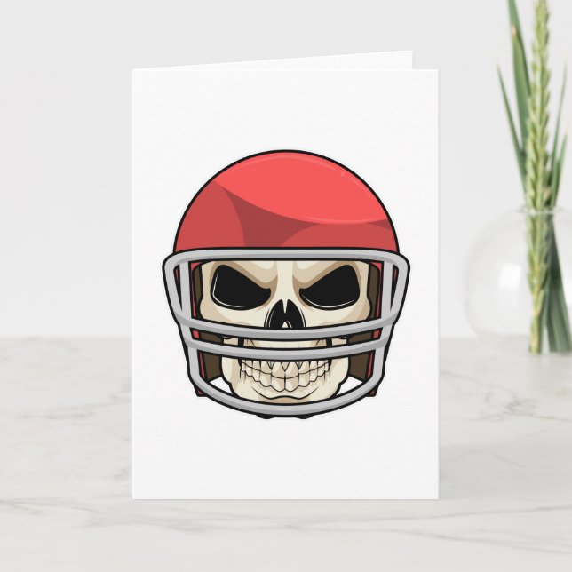 Tarjeta Casco para el fútbol de Skull (Anverso)