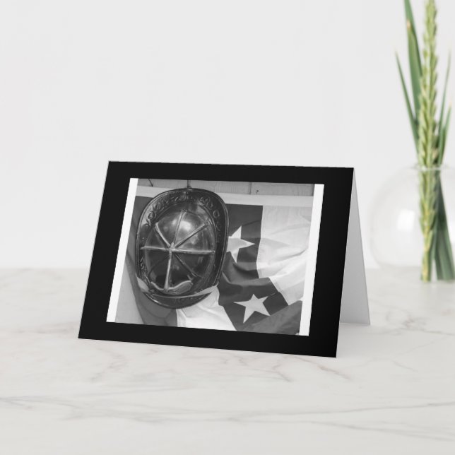 Tarjeta Casco y bandera del fuego (Anverso)